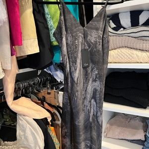 Rails slip dress marbled pattern